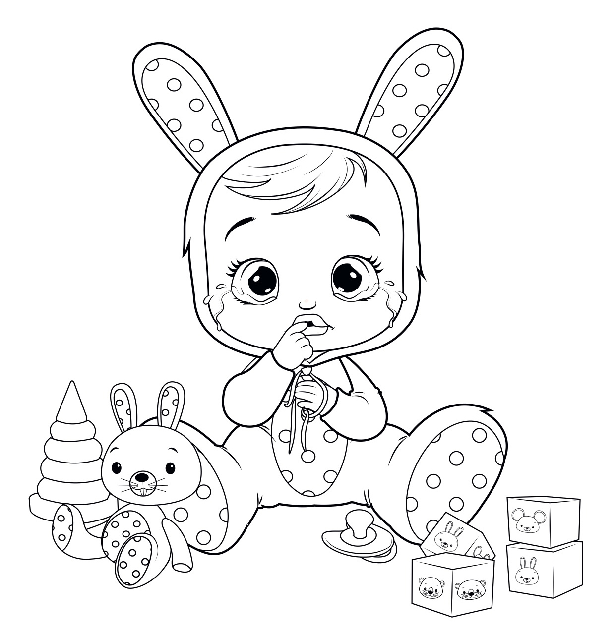 coloring pages cry babies