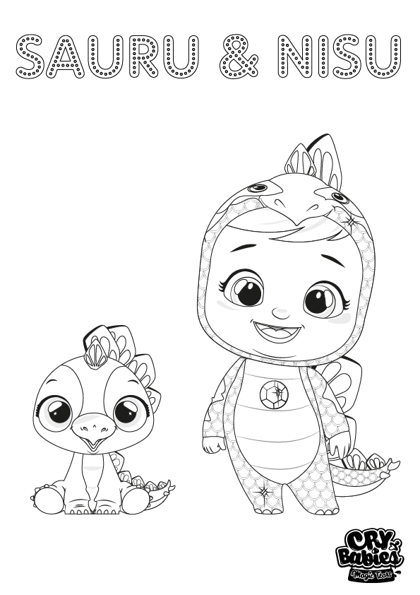 cry babies coloring page in pdf